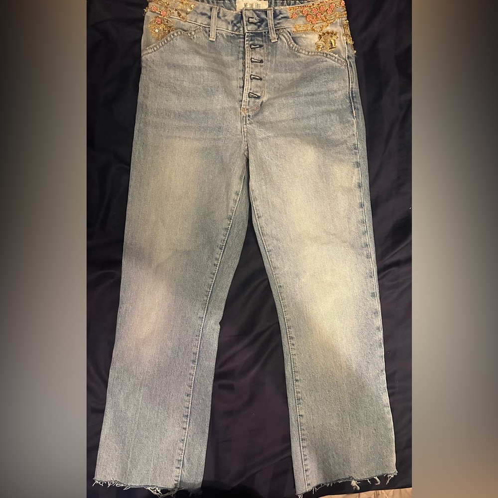 We The Free Light Blue Straight Leg Jeans